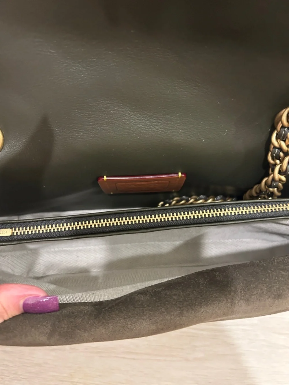 Coach (NWT) Tabby Shoulder Bag 26 With Quilting in Olive - Picture 10 of 16